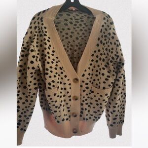 Pink Lily leopard print cardigan